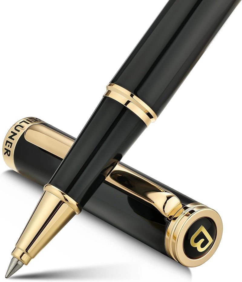 BEILUNER Luxury Rollerball Pen,24K Gold Trim,Noble and Elegant Designs,Schneider Ink Refill, Best Roller Ball Pen Gift Set for Men & Women, Professional, Executive Office, Nice Pens - Image 1